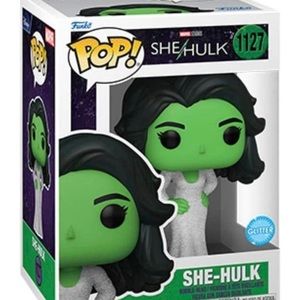 Funko Pop Marvel She-Hulk - She-Hulk in Gala Dress with Glitter Collectible Toy.